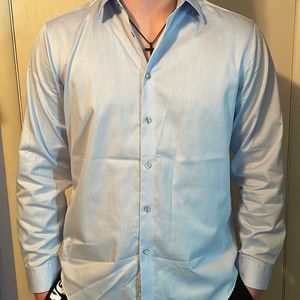 Size 16 baby blue Calvin Klein slim fit dress shirt